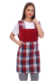 Фартук № 27 Габардин цв. Бордо/Клетка, р. Универсальный от магазина Рабочий класс