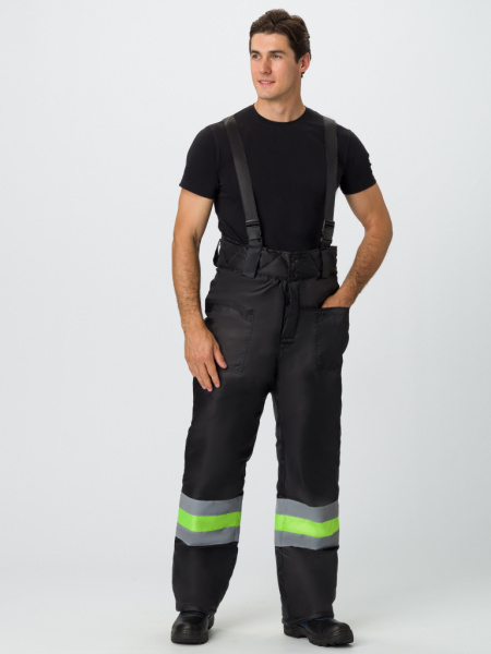 Костюм зимний Дорожник (тк. Оксфорд) брюки, цв. лимонный/черный  от магазина Рабочий класс