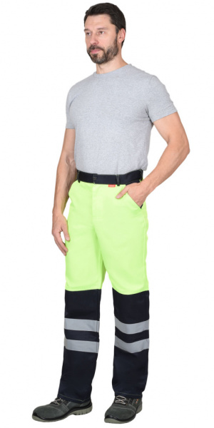 Костюм Сириус-Магистраль-Люкс, куртка, брюки цв. неоновый с синим и СОП от магазина Рабочий класс