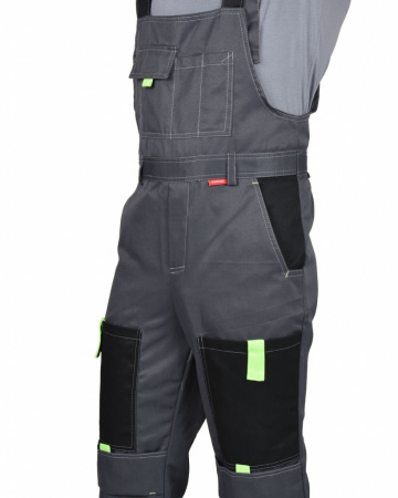 Костюм Фаворит с п/к (черный/серый с лимонной отделкой) от магазина Рабочий класс