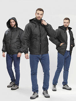 Куртка демисезонная Бомбер-Люкс (тк.Дюспо), серый от магазина Рабочий класс