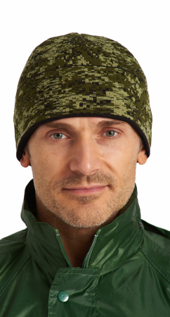 Шапка трикотажная двухслойная камуфляж зеленый, "цифра" от магазина Рабочий класс