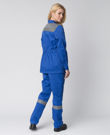 Костюм женский Весна-1 NEW с брюками с СОП (васильковый/серый) от магазина Рабочий класс