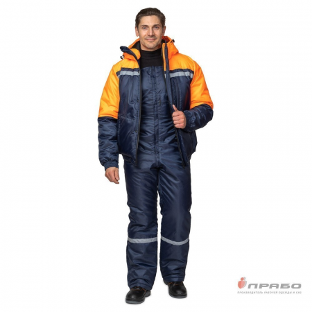 Костюм мужской утепленный Стимул-М, цв. синий+оранж. от магазина Рабочий класс