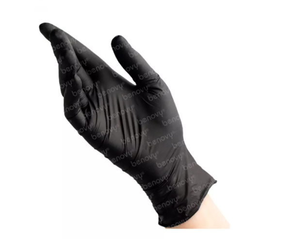 Перчатки BENOVY™ нитриловые 3,5гр. (50 пар), черный от магазина Рабочий класс