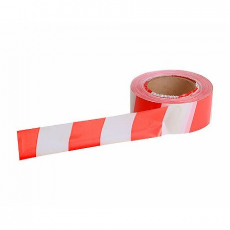 Лента оградительная (красо-белая) ЛО-200, 50 мм, 35 микрон от магазина Рабочий класс