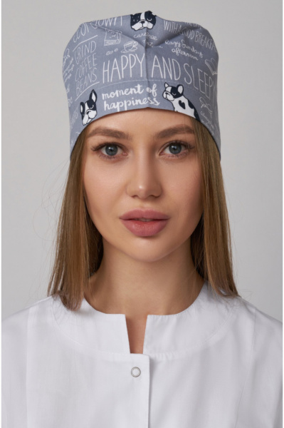 Колпак Хлопок р. 57-59 Мопсы на сером от магазина Рабочий класс