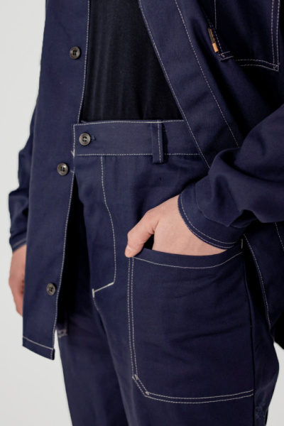 Костюм Техник СОП (тк.Саржа,250) брюки, т.синий/васильковый от магазина Рабочий класс