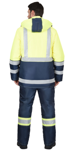 Куртка СИРИУС-ТЕРМИНАЛ синяя с лимонным и СОП от магазина Рабочий класс