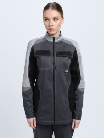 Костюм женский Вектрон-1 (тк.Смесовая,240) брюки, т.серый/св.серый/черный от магазина Рабочий класс