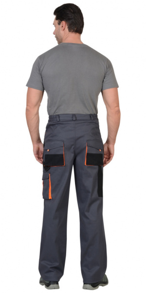 Брюки Манхеттен цв. темно-серый с оранж. от магазина Рабочий класс