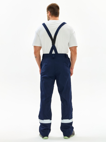 Костюм сварщика Велд-СОП 2 кл.защиты (тк.Хлопок-ОП,350) брюки, т.синий/васильковый от магазина Рабочий класс