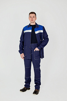 Костюм Техник СОП (тк.Саржа,250) брюки, т.синий/васильковый от магазина Рабочий класс