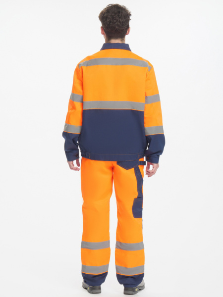 Костюм Дорожник Проф (тк.Смесовая,210) п/к, т.синий/оранжевый от магазина Рабочий класс