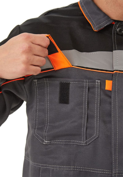 Костюм РОЛЬФ куртка+ полукомбинезон, цв. темно-серый+черный от магазина Рабочий класс