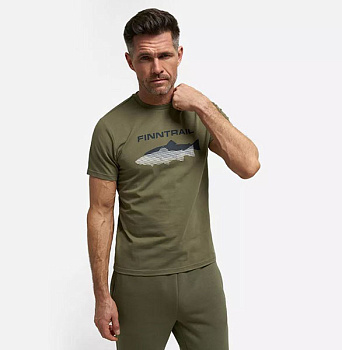 Футболка Shadow fish 6706 Khaki от магазина Рабочий класс