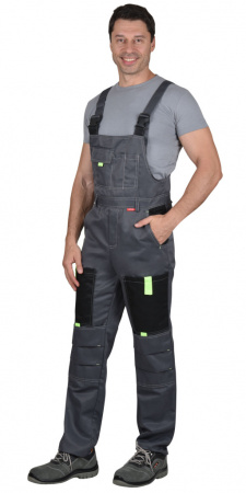 Костюм Фаворит с п/к (черный/серый с лимонной отделкой) от магазина Рабочий класс