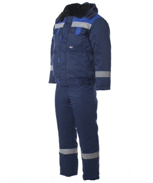Костюм утепленный ОРИОН куртка, полукомбинезон, цв.т.синий с васильком, тк.Грета от магазина Рабочий класс