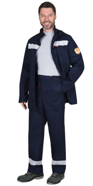 Костюм сварщика СИРИУС-ГЕРКУЛЕС летний, куртка, брюки темно-синий, СОП 50мм от магазина Рабочий класс