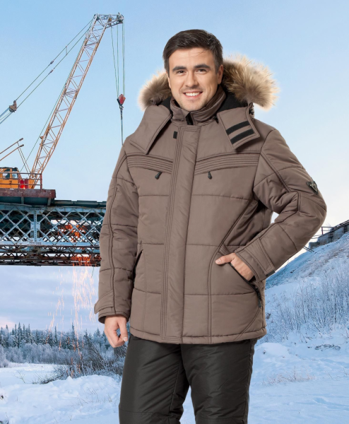 Базис, куртка цв. какао+коричн. от магазина Рабочий класс