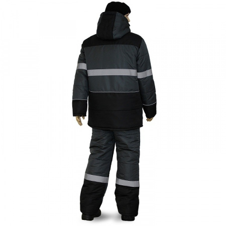 Костюм зимний «НордМен» цв. СЕРЫЙ+ЧЕРНЫЙ 4, особ-й. кл. пояс от магазина Рабочий класс