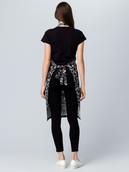 Фартук с грудкой ШОКОЛАД (тк. Форвард,200) цв. черный/кухня от магазина Рабочий класс