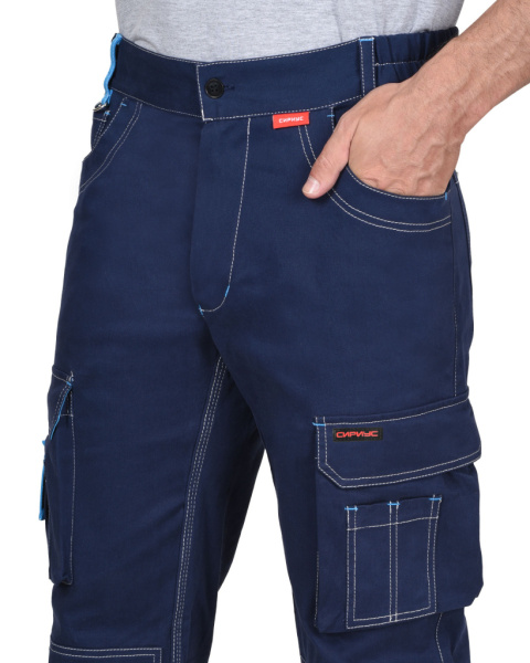 Брюки Джет, цв. синие с голубым от магазина Рабочий класс