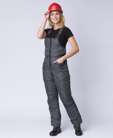 Фото Снежана, полукомбинезон, цв. т.серый от магазина Рабочий класс Снежана, полукомбинезон, цв. т.серый от магазина Рабочий класс