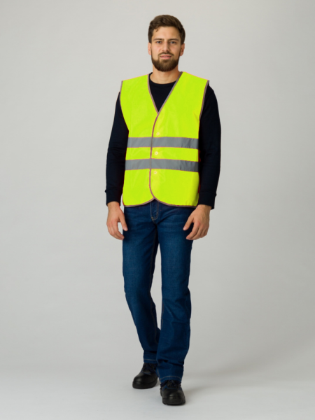 Жилет сигнальный ТИП 1, трик. полотно, застежка пуговицы цв. Лимон от магазина Рабочий класс