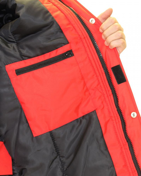 Куртка утепленная НОРД с СОП цв. серый+красн.+черн. от магазина Рабочий класс