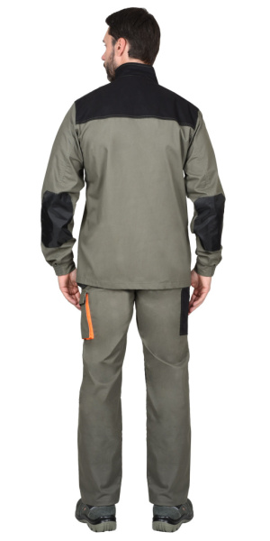 Куртка Манхеттен длинная, цв. оливковый с оранжевым и черным от магазина Рабочий класс