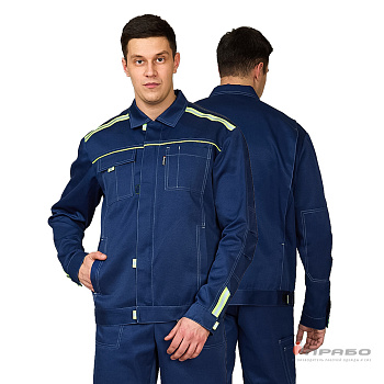 Костюм мужской "Уни-Спец" с п/к, цв. тёмно-синий/лимонный от магазина Рабочий класс