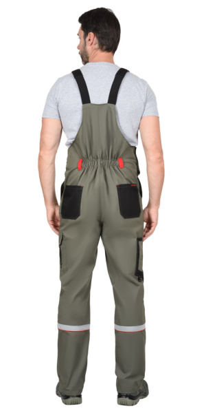 Полукомбинезон СИРИУС-СТАН цв. оливковый с черной и красной отделкой от магазина Рабочий класс