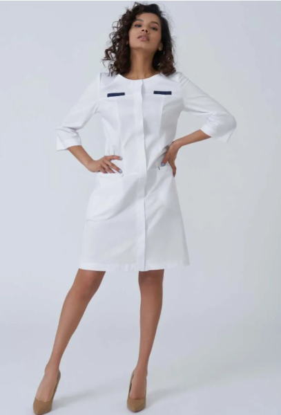 Халат  женский Экстра цв. Белый AN001A от магазина Рабочий класс