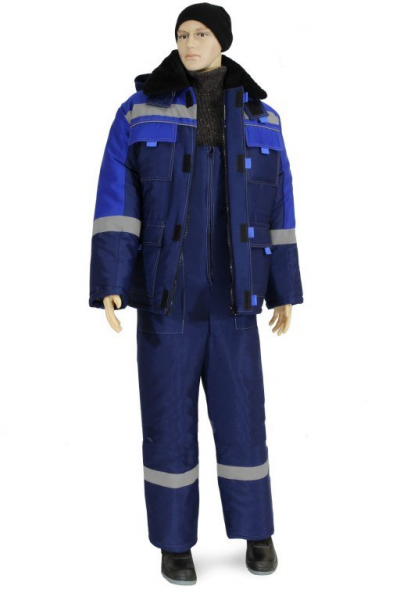 Костюм зимний утепленный НОВА, куртка +п/к, цв. синий, васильковый от магазина Рабочий класс