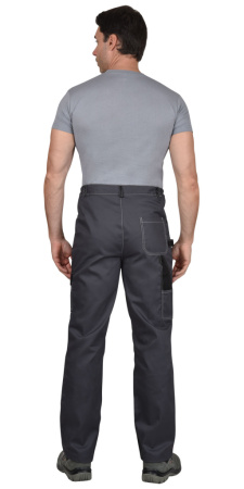 Брюки "СИРИУС-Фаворит-Мега" серые с черн., СОП Тк. Rodos от магазина Рабочий класс