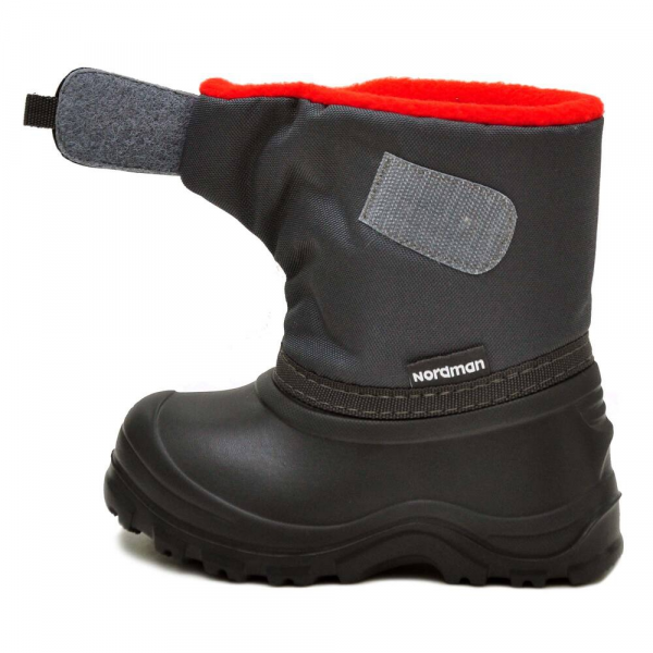Сноубутсы Nordman JOY малодетские из ЭВА на высокой липучке цв. красн. серый от магазина Рабочий класс