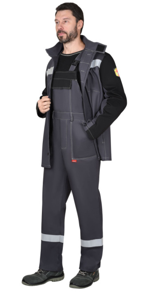 Костюм сварщика СИРИУС-ГЕРКУЛЕС летний, куртка, п/к т.серый с черным, СОП 50мм от магазина Рабочий класс