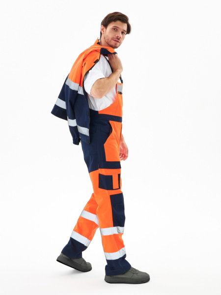 Костюм сигнальный ProfLine Specialist-2 МВО (тк.Смесовая,240) п/к, оранжевый/т.синий от магазина Рабочий класс
