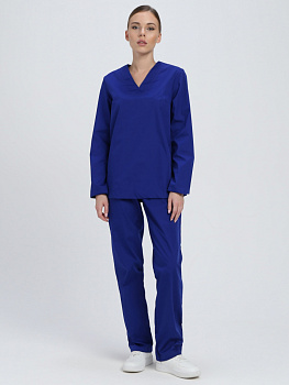 Костюм женский ХАССП-База (тк.ТиСи,120), васильковый от магазина Рабочий класс