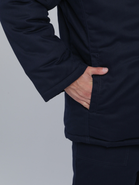 Костюм сварщика зимний Велд-СОП 1 кл.защиты (тк.Хлопок ОП,350) брюки, т.синий/красный от магазина Рабочий класс