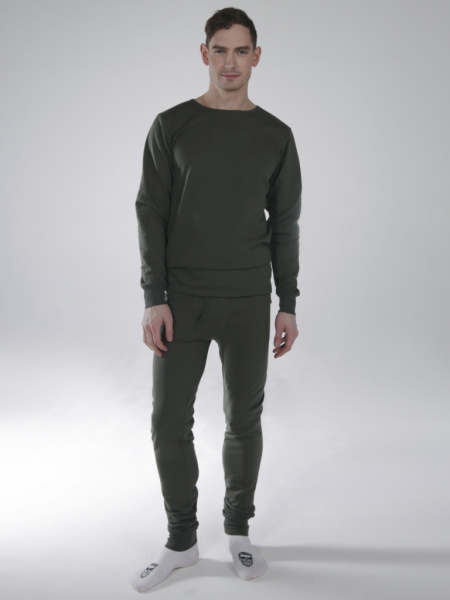 Белье трикотажное с начесом (тк.Трикотаж,250), оливковый от магазина Рабочий класс