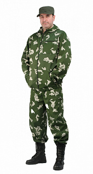 Турист 1, кост. летний кмф тк. Грета цв. Граница зеленая от магазина Рабочий класс