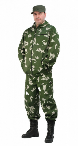 Турист 1, кост. летний кмф тк. Грета цв. Граница зеленая от магазина Рабочий класс