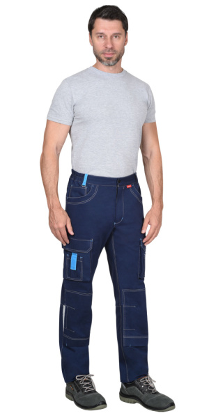 Брюки Джет, цв. синие с голубым от магазина Рабочий класс