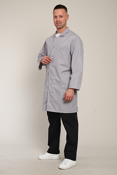 Халат мужской № 509 тк. ТиСи цв. Серый от магазина Рабочий класс