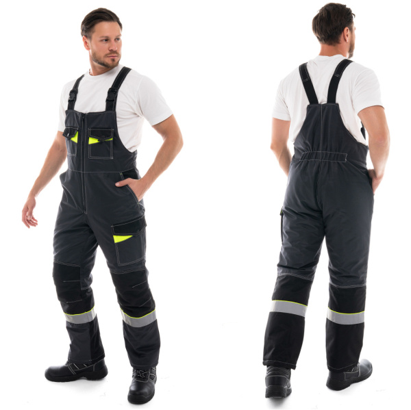 Костюм зимний мужской Орегон - Мембрана, ЮП-2, с п/к, цв. т-серый, чёрный, лимон от магазина Рабочий класс