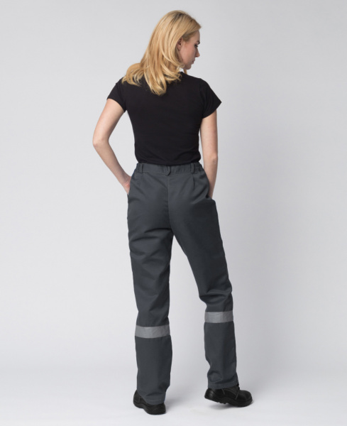 Костюм женский Весна-1 СОП NEW с брюками (темно-серый/красный) от магазина Рабочий класс