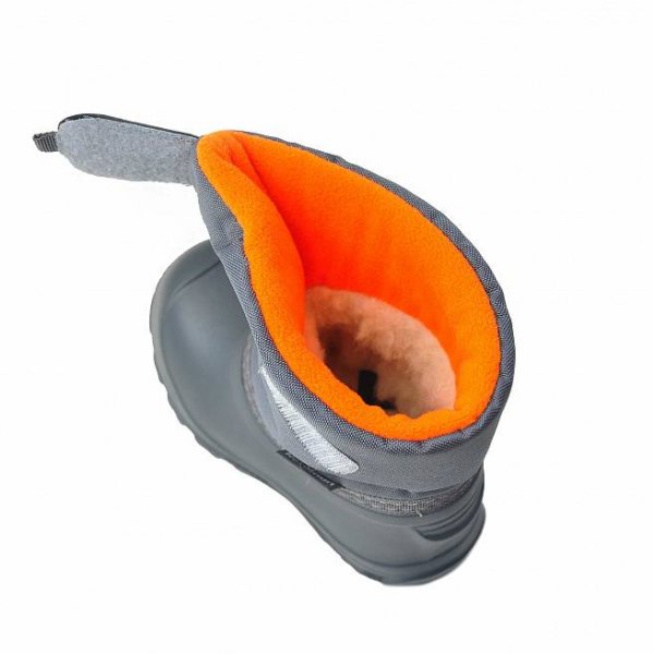 Сноубутсы Nordman JOY малодетские из ЭВА на высокой липучке (цв. оранжевый  серый) от магазина Рабочий класс