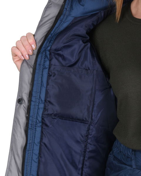 Куртка "СИРИУС-ФРИСТАЙЛ" женская, т.синяя со стальным  от магазина Рабочий класс